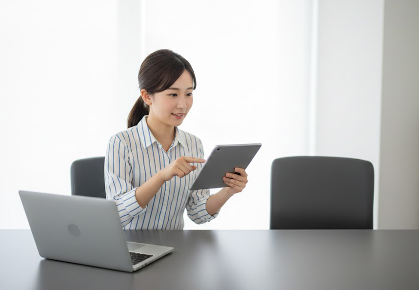 報告書作成サポートの様子